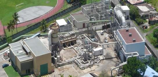 Centrale gothermique de Bouillante en Guadeloupe (Source : Gothermie Bouillante)